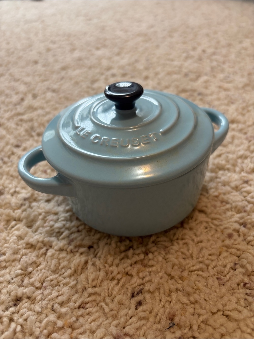 Le Creuset Mini Round Dutch Oven in Powder Blue